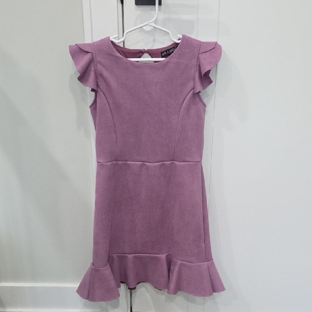 Adorable Ruffle Sleeve Dress in Pink